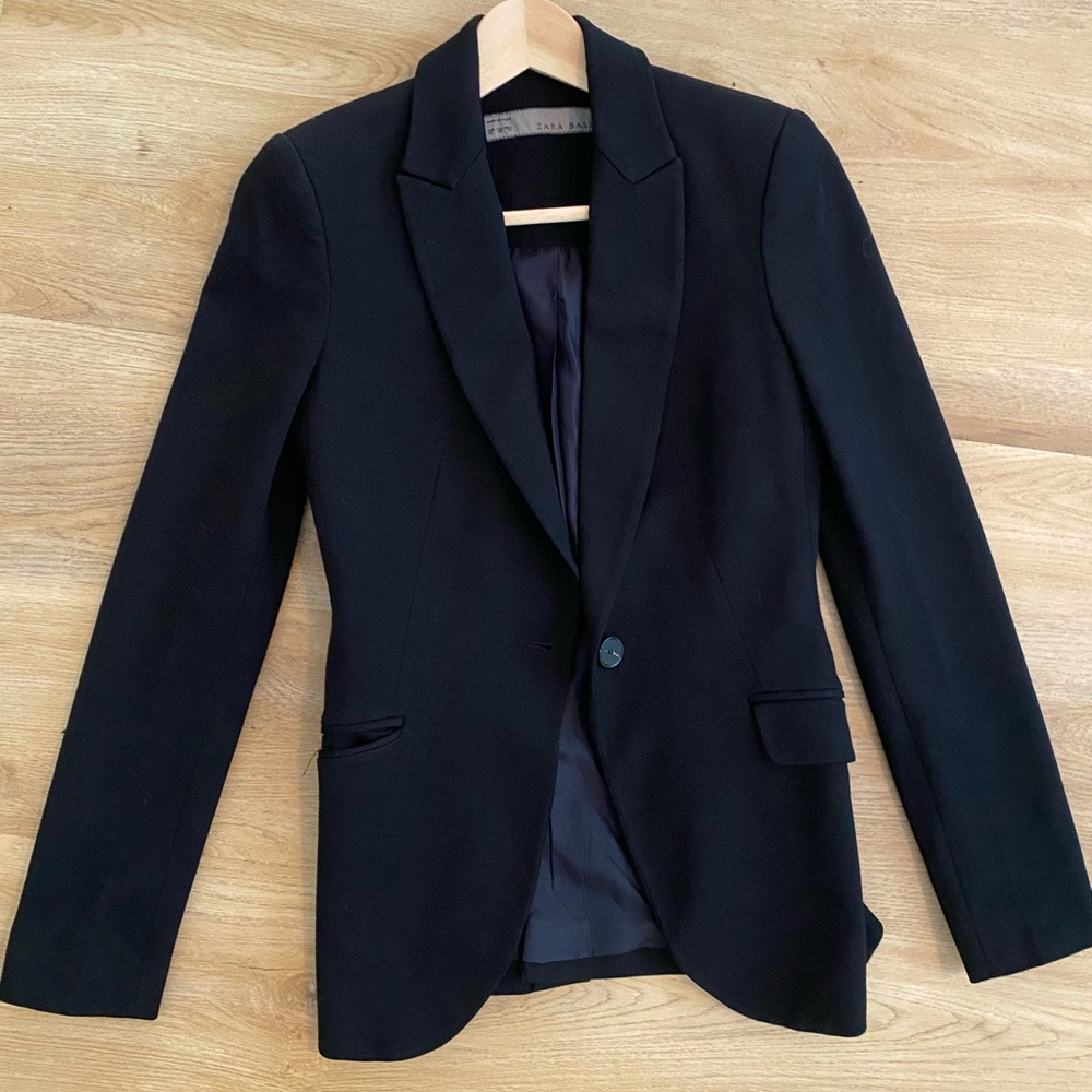ZARA FITTED BLACK BLAZER XS